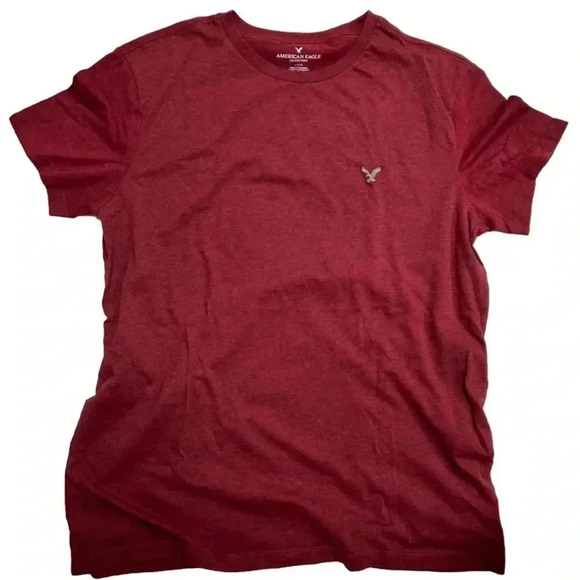 Men's American Eagle Red Crew Neck T Shirt Size Large - Picture 1 of 4